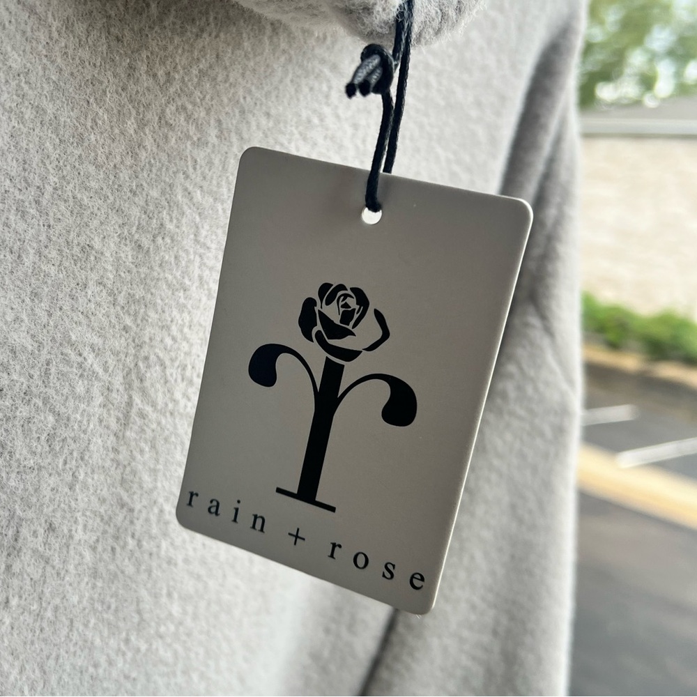 🆕Rain + Rose Soft Plush Cozy Balloon Sleeve Pullover Sweater Gray Women’s Size S - Picture 14 of 15